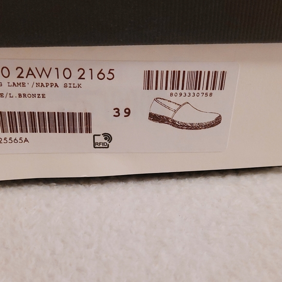 Authentic Gucci Women GG Lamé Espadrille Shoes In Brown - Picture 12 of 13